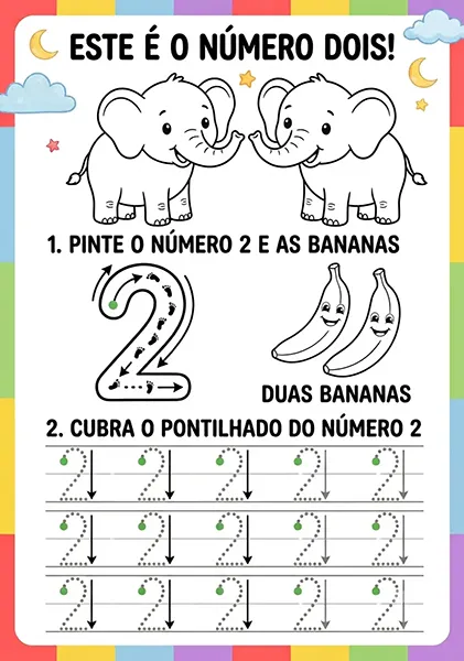 Atividade do Número 2 para Imprimir